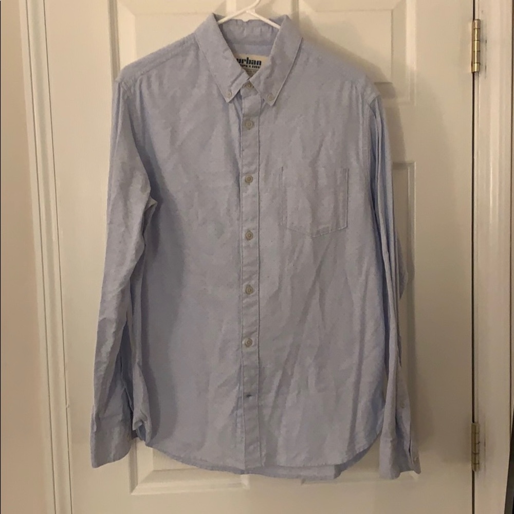 Blue button down
